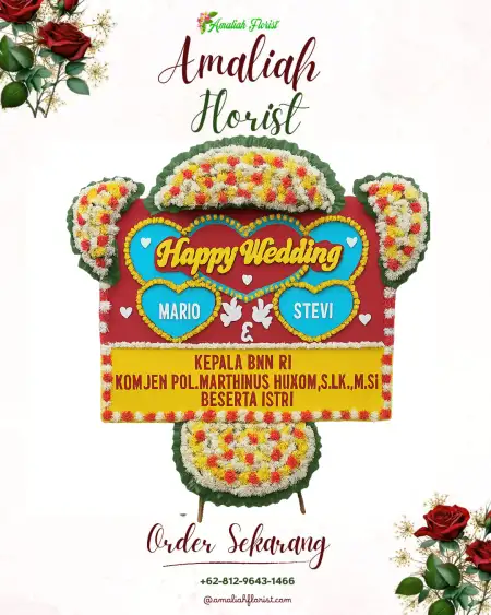 Papan Bunga Pernikahan Sindang Mandi